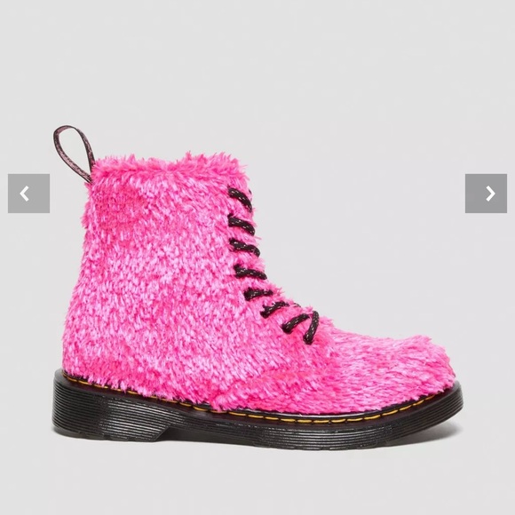Brand New Dr. Martens Junior 1460 Tinsel Faux Fur Boot - Picture 5 of 9